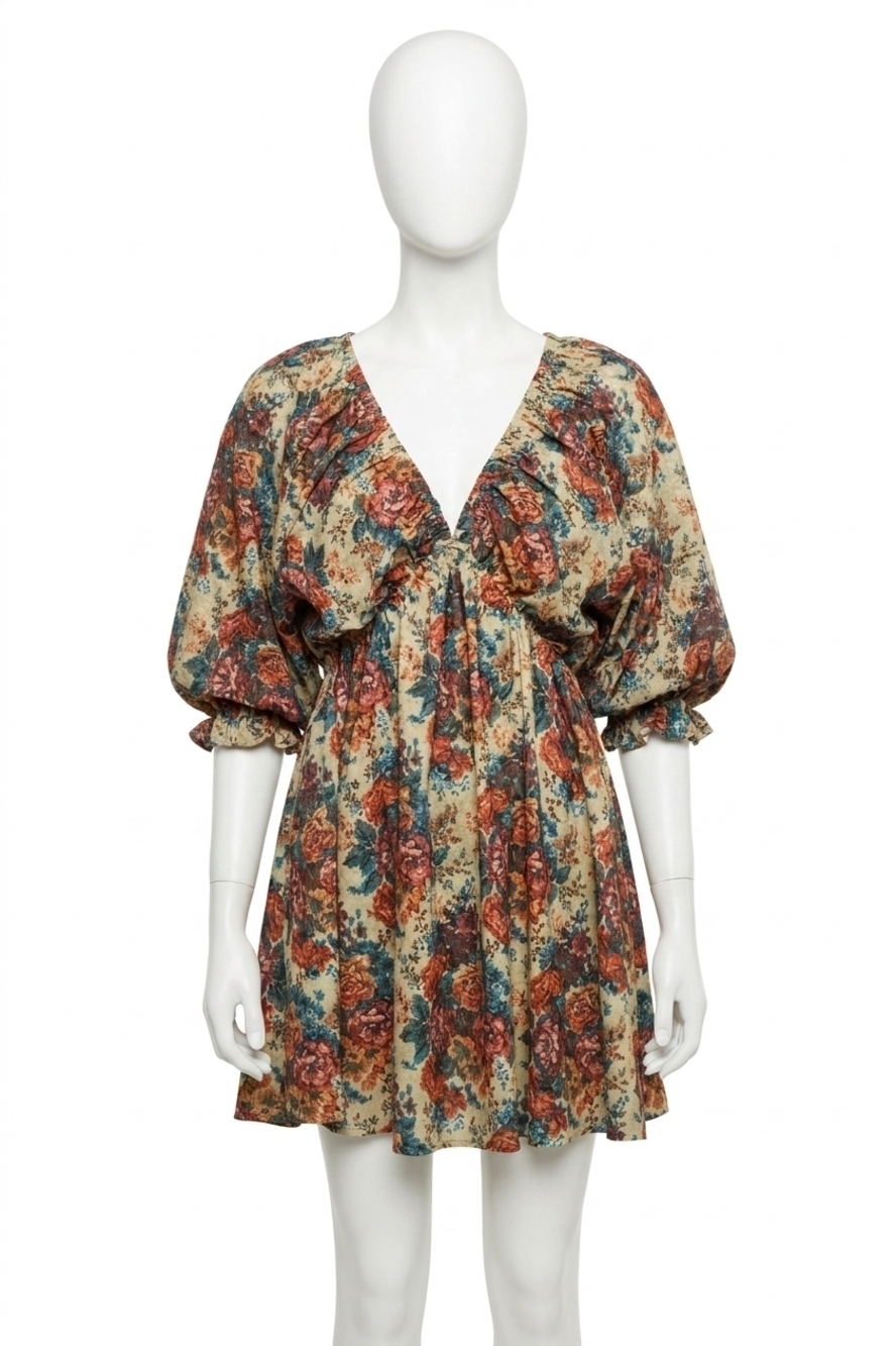 NEW KORI dolman vintage dress in multi